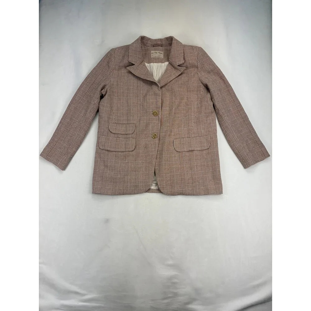 We The‎ Free Men's Plaid Tailored Blazer Sport Coat Large